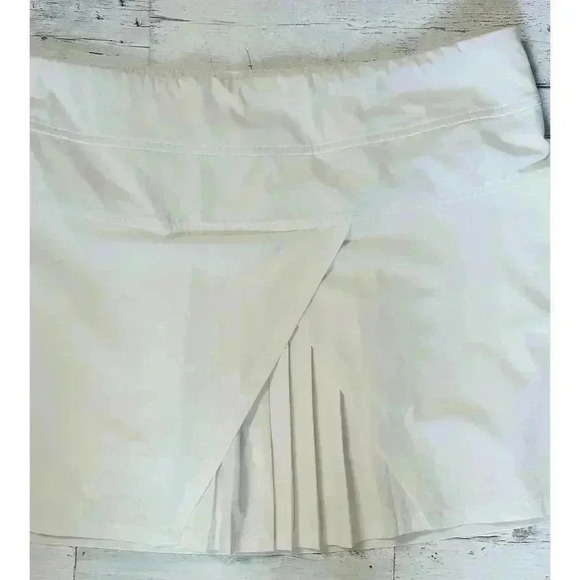 ATHLETA WOMEN’S 2X WHITE PLEATED TENNIS PLAY ON SKORT SKIRT - Picture 4 of 9